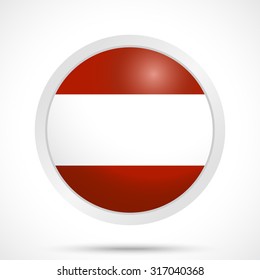 Round sticker tag. Blank vector icons in red color with a white insert in the middle.
