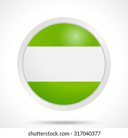 Round sticker tag. Blank vector icons in green color with a white insert in the middle.