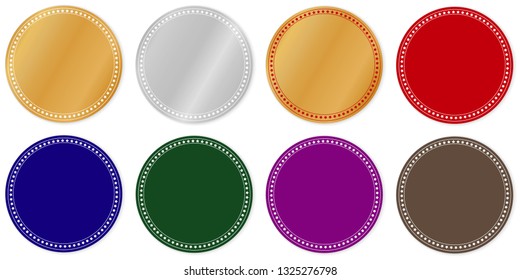 round stickers set