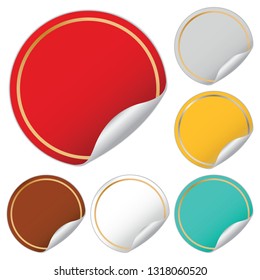 round stickers - set of design elements
