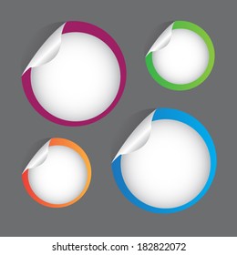 Round stickers vector