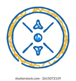 round stimulator doodle icon sketch vector. round stimulator sign. isolated symbol illustration