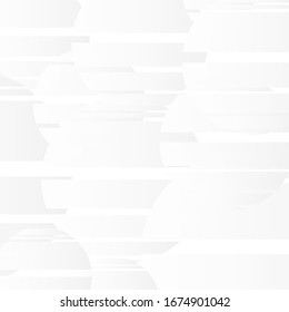 Round Stripe Seamless Pattern. Circle White abstract seamless geometric background. Art style can be used in cover design, book design, poster, cd cover, flyer, website. Vector.