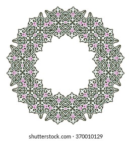 Round stylish ornament. Vector illustration