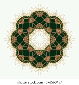 Round stylish ornament. Vector illustration