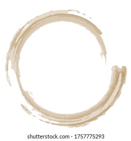Round stylish splash watercolor element background  