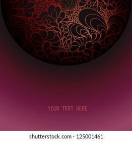 Round stylized background with loops