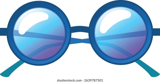 Round Summer Sunglasses Vector Isolated