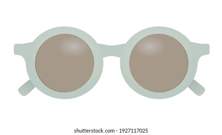 Round sun glasses. vector illustration