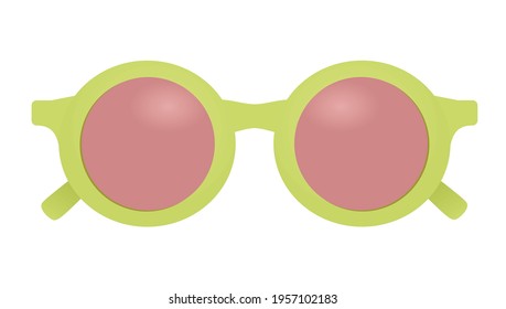 Gafas de sol redondas. ilustración vectorial