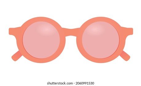Round sun glasses. vector illustration