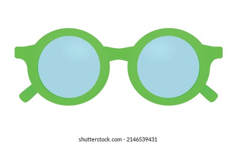 Round sun glasses. vector illustration