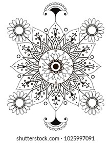 round sunflower ornament