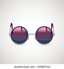 Round Sunglasses, Eps10 Vector