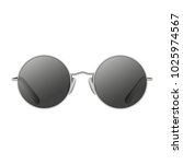 Round sunglasses isolated vector graphic