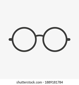 Round sunglasses vector icon isolated on white background.
