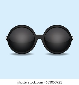 Round sunglasses. Vector illustration