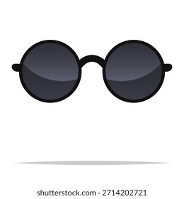 Round sunglasses vector isolated illustration