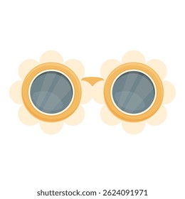 Round sunglasses with yellow flower frames are perfect for protecting your eyes from the sun while looking stylish
