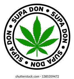Round Supa Don Marijuana Strain Clipart