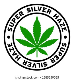 Round Super Silver Haze Marijuana Strain Clipart