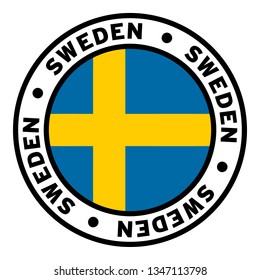 Round Sweden Flag Clipart