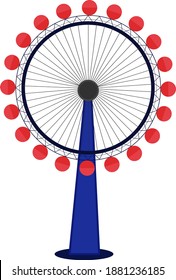 Round swing ,illustration, vector on white background.