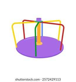 Round Swing, Kindergarten Vector Illustration