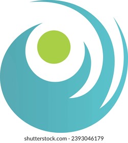 round swirl abstract eco logo