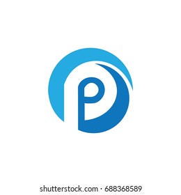 Round Swirl Letter P Logo Stock Vector (Royalty Free) 688368589 ...