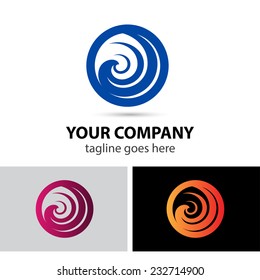Round swirl logo