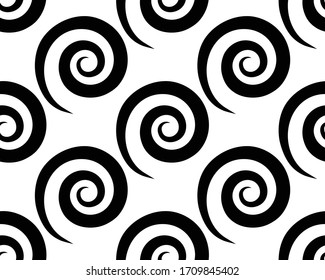 Round swirl pattern, vector seamless background. Vector  vintage baroque ornament. Retro pattern antique style acanthus. Seamless pattern