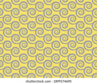 Round swirl pattern, vector seamless background. Vector  vintage baroque ornament. Retro pattern antique style acanthus. Seamless pattern