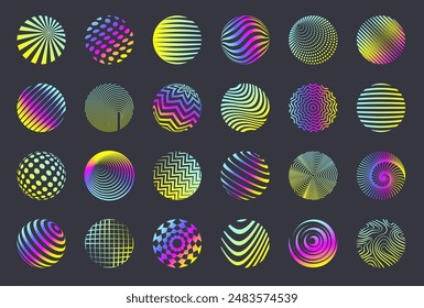 Round swirls. Abstract circle shapes collection recent vector templates design isolated