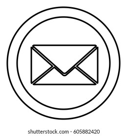 round symbol letter message icon, vector illustration design