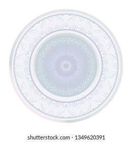 Round Symmetrical Pattern. Mandala. Kaleidoscopic Design. Vector Illustration. Oriental Pattern. Indian, Moroccan, Mystic, Ottoman Motifs. Anti-Stress Therapy Pattern