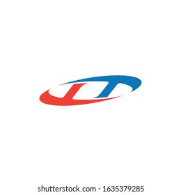 Round T letter vector logo design.