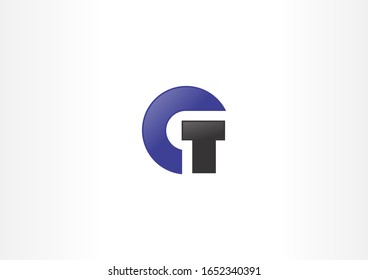 Round T logo concept design. Initial logo symbol