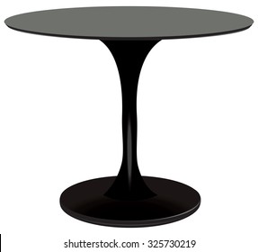 Round Table Black, Creative Designer. Vector Illustration.