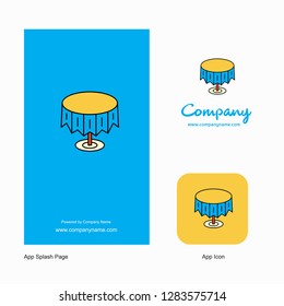 Round table Company Logo App Icon and Splash Page Design. Creative Business App Design Elements