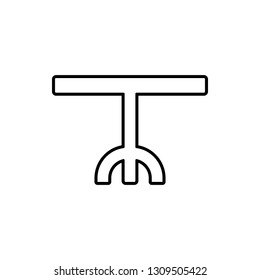 round table glyph icon. Element of Furniture for mobile concept and web apps icon. Thin line icon for website design and development, app development