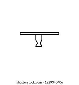 round table icon. Element of outline furniture icon. Thin line icon for website design and development, app development. Premium icon