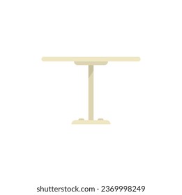 Round table icon flat vector. Interior room. Furniture home isolated