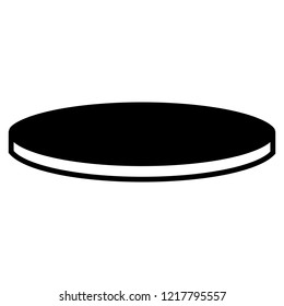 Round table icon. Simple illustration of round table vector icon for web design isolated on white background