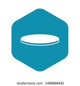 Round table icon. Simple illustration of round table vector icon for web design isolated on white background
