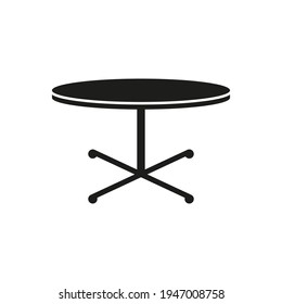 Round table icon. Simple vector illustration on a white background.