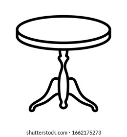 Round table icon vector sign and symbols on trendy design