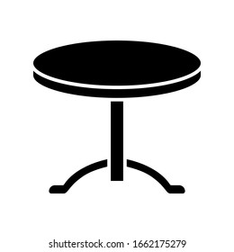Round table icon vector sign and symbols on trendy design