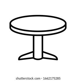 Round table icon vector sign and symbols on trendy design