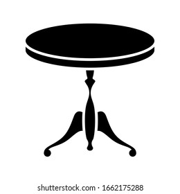 Signo vectorial de icono de mesa redonda y símbolos de diseño moderno